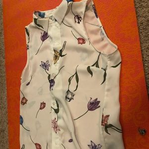 H&M collared floral shell